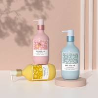 Vente en gros de flacons distributeurs en plastique PET de 500 ml pour l'emballage de shampooing, d'après-shampooing et de gel douche