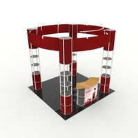 Kit d'Exposition Professionnel Portable en Aluminium de 10 pieds x 20 pieds avec Toile Tendue pour Événements et Publicité