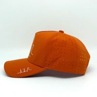 Gorra de Golf Estructurada Premium con Logotipo Personalizado Bordado, Orificios de Ventilación Laterales Cortados con Láser, Unisex, Ajustable, 100% Poliéster Twill, Formal