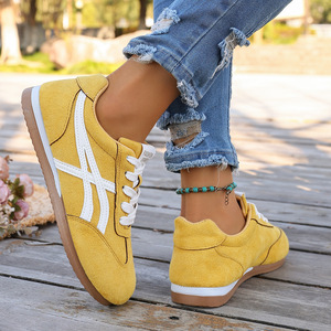 Zapatillas de entrenamiento retro de ante alemán para mujer, novedad de primavera, versátiles, transpirables, ligeras, deportivas informales, de skate, muy recomendables. - Product Image 2