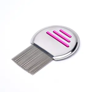 Best quality remove flea stainless steel needle pet 100% effective anti nit free terminator metal rat tail lice comb