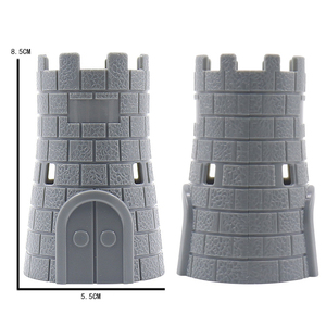 Blocs de construction en briques MOC de <span class=keywords><strong>château</strong></span> médiéval, modèle en plastique pour les pièces et accessoires de soldats militaires de la Seconde Guerre mondiale - Product Image 4