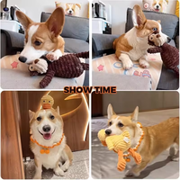 Fabrication de dessin animé amusant drôle jouets pour animaux de compagnie chien en peluche couinement jouet en peluche animal en peluche jouets avec couineur