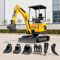 Mini-excavatrice TOROS de 1,8 tonne avec moteur diesel EPA, livraison gratuite, pour usage agricole et domestique, sur chenilles, à vendre