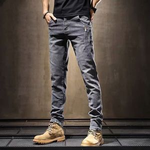بنطلون جينز رجالي واسع الساق بقصة مستقيمة وفضفاضة من الدنيم الخام بتصميم عتيق - Product Image 2