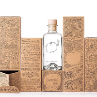 Individuelle Logo-Hartkartonagen Umweltfreundliche Kunstpapier-Weinverpackungsbox Luxuriöses Künstlerisches Design für 200ml Flaschen Großhandel