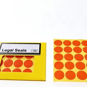 Étiquette autocollante adhésive rouge haute visibilité pour bureau et entreprise, petite étiquette de scellage rouge, prix de gros - Product Image 4