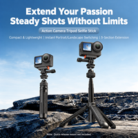 Adaptateur de montage sur trépied GoPro, base à vis pour GoPro Hero DJI Osmo Action Insta360, caméra d'action, rotation à 360 degrés, accessoire en métal