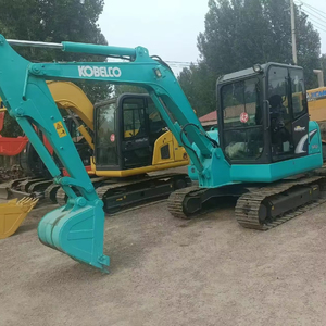 Excavadora de cadenas Kobelco SK60 usada en Japón de alta calidad, 6 toneladas, con motor, caja de cambios y engranajes, certificada por EPA y CE para uso doméstico. - Product Image 1