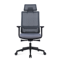 Chaise de bureau commerciale en gros, best-seller, chaise de direction ergonomique moderne en maille pivotante et réglable en hauteur, en acier inoxydable