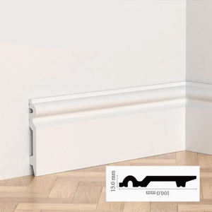 Rodapié Decorativo Moderno Blanco de PS para Marcos de Puertas, Uso Interior en Villas y Hoteles, Impermeable, Anti-Insectos, Resistente a la Putrefacción, Fácil de Instalar - Product Image 3