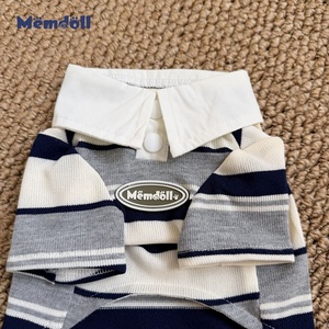 Memdoll Original Pet Polo printemps/été rayé respirant vêtements pour animaux de compagnie accessoires <span class=keywords><strong>Schnauzer</strong></span> maltais <span class=keywords><strong>teckel</strong></span> à la mode - Product Image 4
