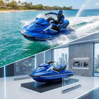 Bateau à moteur sportif de loisirs en fibre de verre 1000CC, vitesse 50 km/h, pour la navigation fluviale et les excursions panoramiques