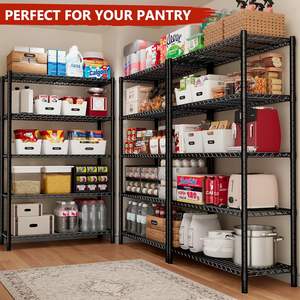 חוט עומד מודרני מדפים 1980lbs קיבולת 25mm קוטר צינור 5-שכבה מתכווננת ללא קיפול צבע אפייה מתכווננת - Product Image 4