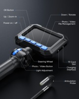 Endoscope 1080P avec objectif de 3,9 mm, câble flexible de 1,5 m, étanche IP67, pour l'inspection et l'entretien des moteurs automobiles