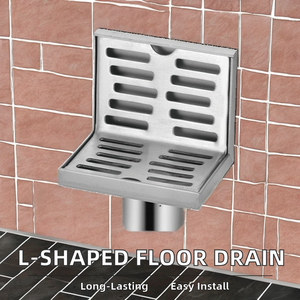 Yoto trực tiếp bán Hot Top phòng tắm cống sàn hình chữ L dày góc thoát nước sàn cống bên hàng hình chữ L sàn cống - Product Image 4