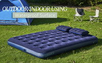 Matelas pneumatique de camping convertible moderne en PVC super épais avec oreiller pour deux personnes, pour un sommeil sain en extérieur et à la maison