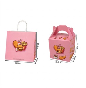 Custom Logo Fast Food Packaging <b>Burger</b> <b>Box</b> French Fry <b>Box</b> Takeaway Paper Bag Food Grade Paper Packaging - Product Image 5