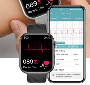 Derniers appareils connectés : Montre intelligente carrée ECG MT500, écran AMOLED 1,97 pouces, étanche IP67, moniteur <span class=keywords><strong>de</strong></span> santé <span class=keywords><strong>24h</strong></span>/24, suivi <span class=keywords><strong>de</strong></span> la forme physique et du sommeil - Product Image 2
