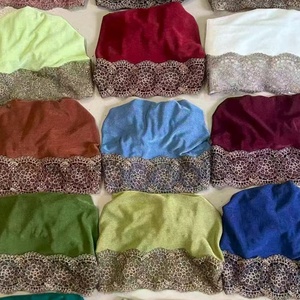 Lace Trim <strong>Hijab</strong> <strong>Undercap</strong>, Muslim Women Soft Stretch Turban Hat, Comfortable Headwear for Daily Wear - Product Image 4