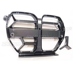 Parrilla Delantera Estilo CSL para BMW G80 M3 G82 G83 M4 2021 2022 2023, Parrilla Delantera con Aspecto de Fibra de Carbono, Negro Brillante - Product Image 3