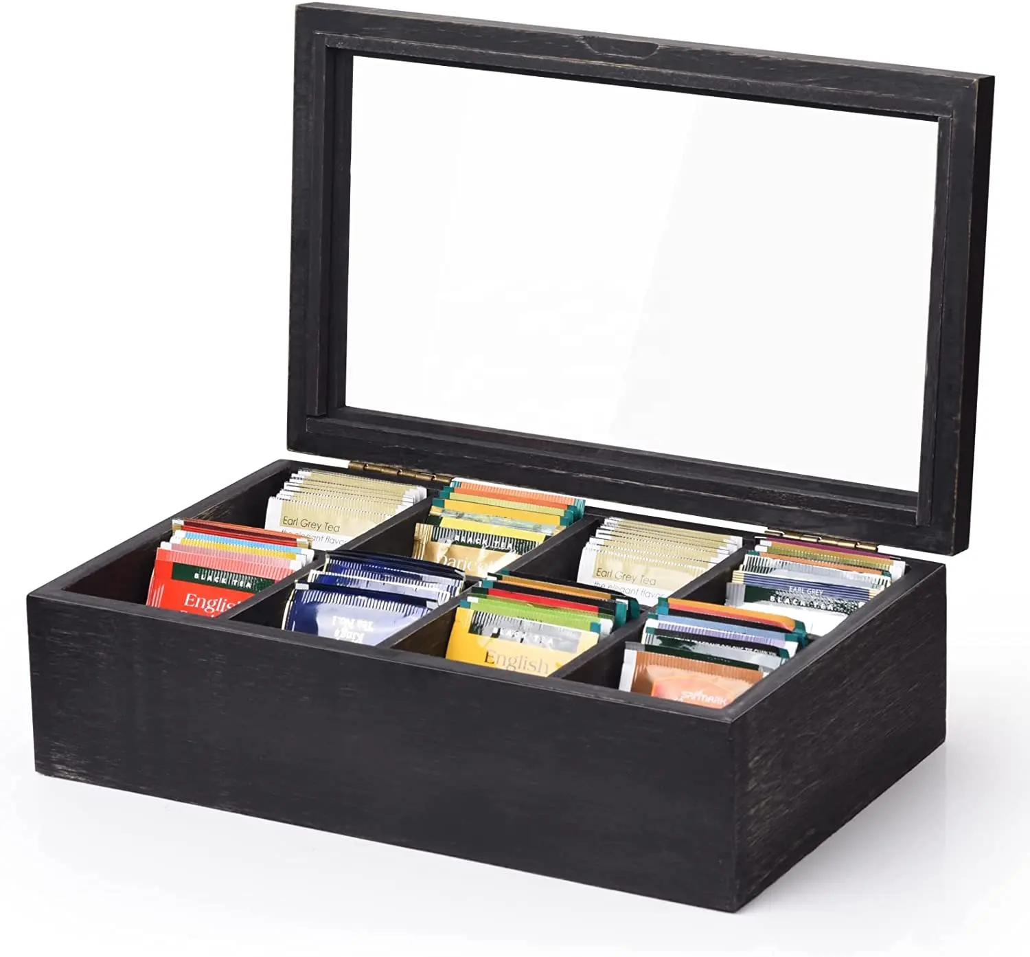 Hölzerne Tee kiste Teebeutel Organizer Holzkiste Tee verpackungs box