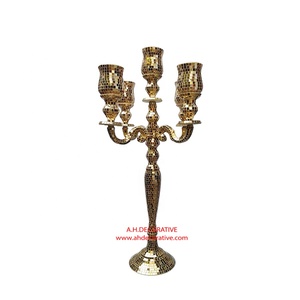 Crystal Aluminum <b>Candelabra</b> Centerpieces New Design Customized Size Handmade <b>Candelabra</b> for Hotel and Restaurant Used - Product Image 3