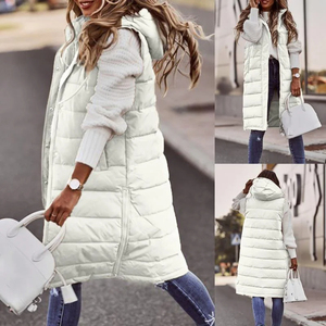 Chaqueta de invierno con capucha, de algodón, cálida, de manga larga, estilo cárdigan, elegante, ajustada, para mujer, 2025 - Product Image 5