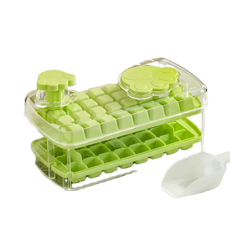 Press 32 Grids 64 Grids Ice Tube Tray With Ice Storage Box Container Ice Molds for Home