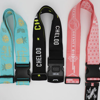 Sangle de bagage de voyage OEM LBR avec cadenas TSA et pèse-bagage, en polyester, impression offset, logo personnalisé pour bagages d'aéroport