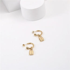 नई Joolim फैशनेबल बाली 18K पीवीडी सोने ताला परिवर्तनीय घेरा कान की बाली स्टेनलेस स्टील थोक धूमिल नि: शुल्क जहाज के लिए तैयार - Product Image 3