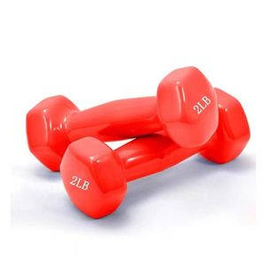 Wholesale <strong>Small</strong> <strong>Weight</strong> 0.5KG 1-10KG Color Vinyl Hexagonal Dumbbells Vinyl Coated Dumbbell Customized Logo Dumbbell Set - Product Image 5