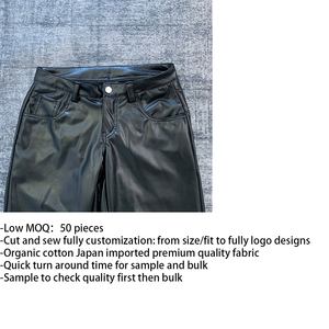 <span class=keywords><strong>Pantaloncini</strong></span> in <span class=keywords><strong>pelle</strong></span> nera donna personalizzati DENIMGUYS - Product Image 3