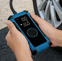 Dual Power Portable Metal Tire Inflator Air Compressor Smart Digital Gauge LED Work Light Type C Charging CE Certified OEM