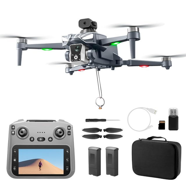 GPS Smart Brushless Motor Drone with 4K Camera 4.5-inch Touch Screen Mini UAV