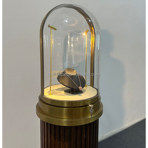 Vitrina de Joyería de Acero Inoxidable, Torre con Cerradura, Vidrio Transparente, Iluminación LED, Exhibidores de Vitrinas - Product Image 4