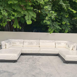 फैक्टरी मूल्य उद्यान फर्नीचर आउटडोर लाउंज पैटिओ सेशनल सोफा सेट मॉड्यूलर कुशन सोफे आउटडोर फर्नीचर सोफा सेट - Product Image 2