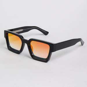 Lunettes de soleil carrées à monture épaisse UV400 pour hommes et femmes, personnalisables avec logo, collection 2025 - Product Image 2