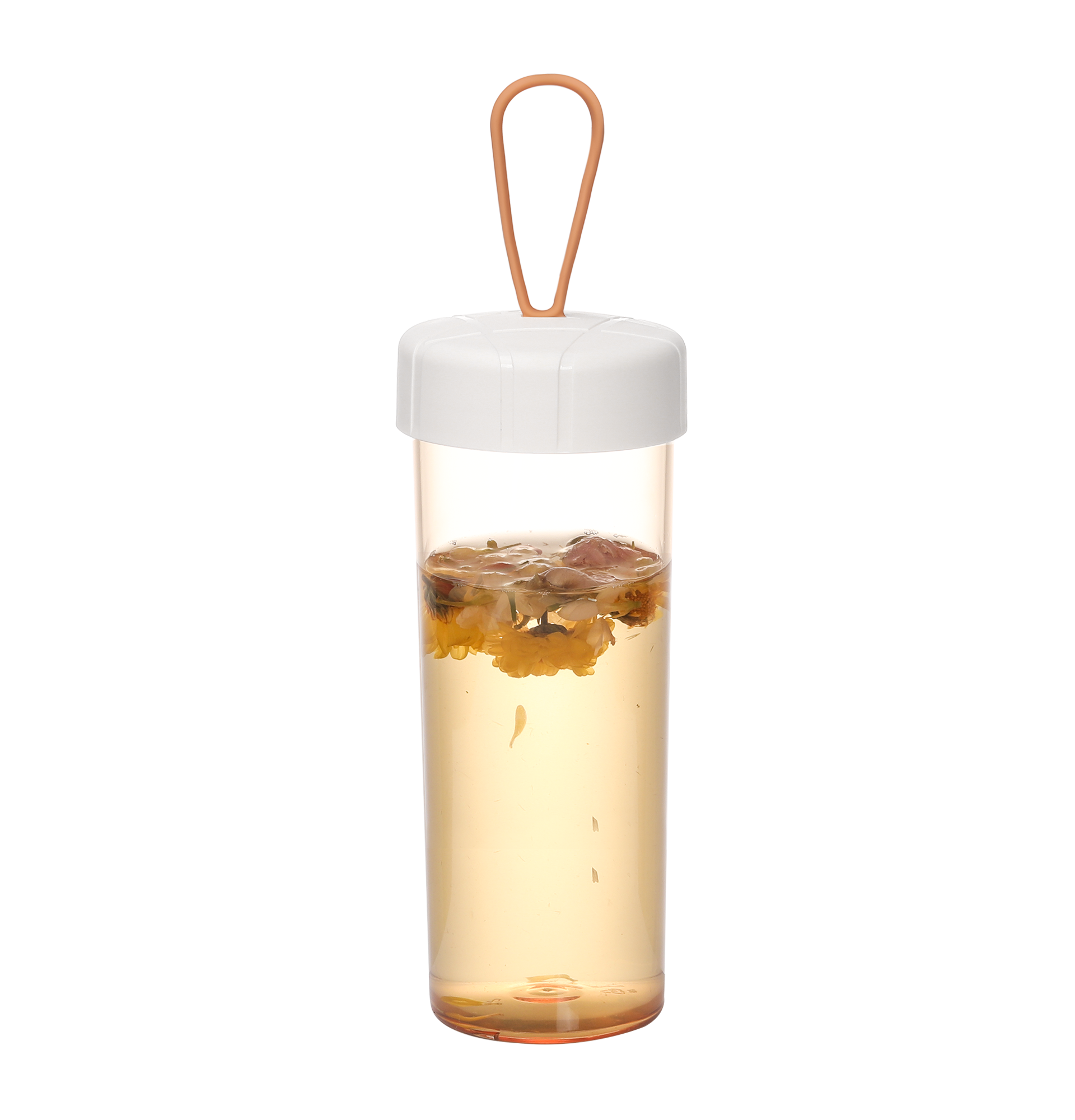 Пластиковая бутылка для чая с силиконовым ремешком, дорожные прозрачные пластиковые бутылки для воды, 16 унций