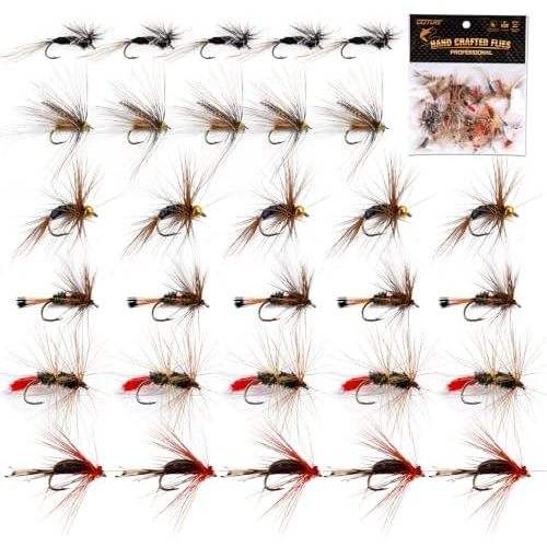 D1:30pcs Fly Fishing Flies(6 Types)
