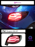 Feux arrière de style automobile pour Peugeot 206 207, clignotants LED, feux de freinage, feux de signalisation dynamiques, DRL, accessoires automobiles