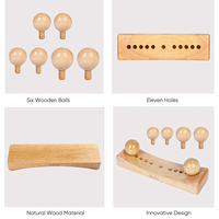 Rouleau de massage en bois pour le dos et le cou, anti-cellulite, Colombiana, outils de massage pour le remodelage du corps, thérapie en bois, boule de massage pour les pieds en bois