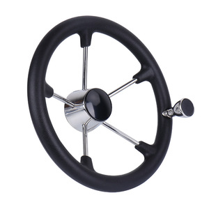 พวงมาลัยเรือสแตนเลสขนาด 11 นิ้ว แบบหมุนได้ พร้อมลูกบอลโพลียูรีเทนโฟม สำหรับเรือยอชท์ อะไหล่เรือสำหรับการค้าอีคอมเมิร์ซข้ามพรมแดน - Product Image 1