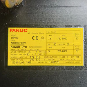 Motor Servo AC Serie Alpha FANUC A06B-0827-B200, Unidad de Motor Servo Serie Alpha - Product Image 2