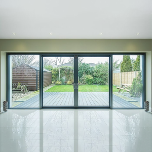 Puerta Corredera de Vidrio de Aluminio Moderna con Diseño de Rotura Térmica Exterior, Sistema de Paneles Grandes para Entrada de Balcón de Villa, Funcionamiento Suave - Product Image 5