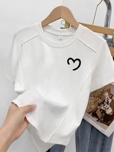 T-<span class=keywords><strong>shirt</strong></span> à manches courtes pour femmes, grande taille 4XL, pour femmes rondes, avec motif arête de poisson sur l'épaule, design original et effet amincissant - Product Image 3