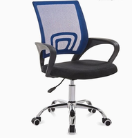 Chaise de bureau ergonomique de direction avec accoudoirs réglables, tissu en maille et velours - Confortable pour les femmes et les personnes corpulentes, chaise de bureau pivotante