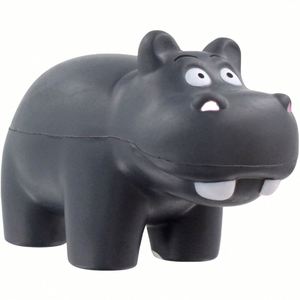 Custom <b>Logo</b> Promotional Gifts PU Foam Hippo Shape Stress Ball Hippo Anti Stress Ball Reliever Toy - Product Image 1