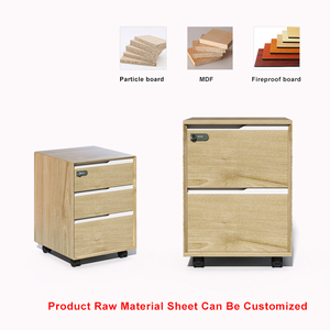 Xusheng Văn Phòng Phong Cách Hiện Đại OEM Bằng Gỗ Có Thể Khóa Chuyển Đổi Tập Tin Cơ Sở Melamine Đóng Mở Di Chuyển Văn Phòng Bàn Tủ - Product Image 4
