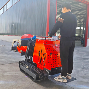 Frete grátis Carregador de auto-carregamento Mini Betoneira 750kg Trilha de borracha com KOOP diesel Engine Portable Machinery - Product Image 3